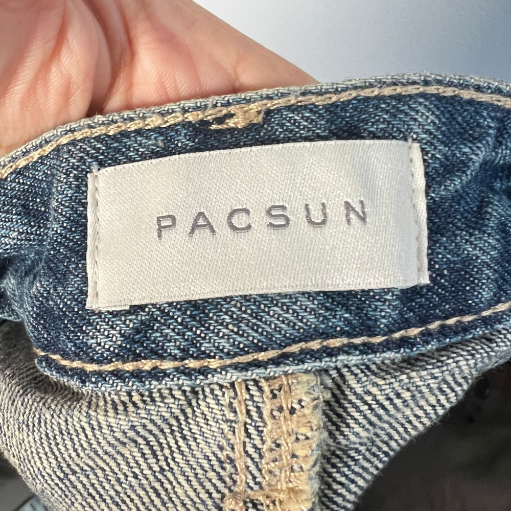 Pacsun Denim Shorts Sz 30‎ High Waisted Cheetah Bows Festival Retro Casual - Picture 4 of 7